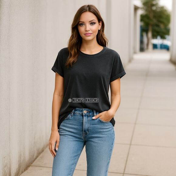 Bobby Jones Gray Burnwash Dolman Sleeve Relaxed Fit T-Shirt Round Hem Size M - Picture 1 of 11